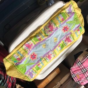 Small table runner Easter Holiday decorations 25” x 12” yellow bunnies